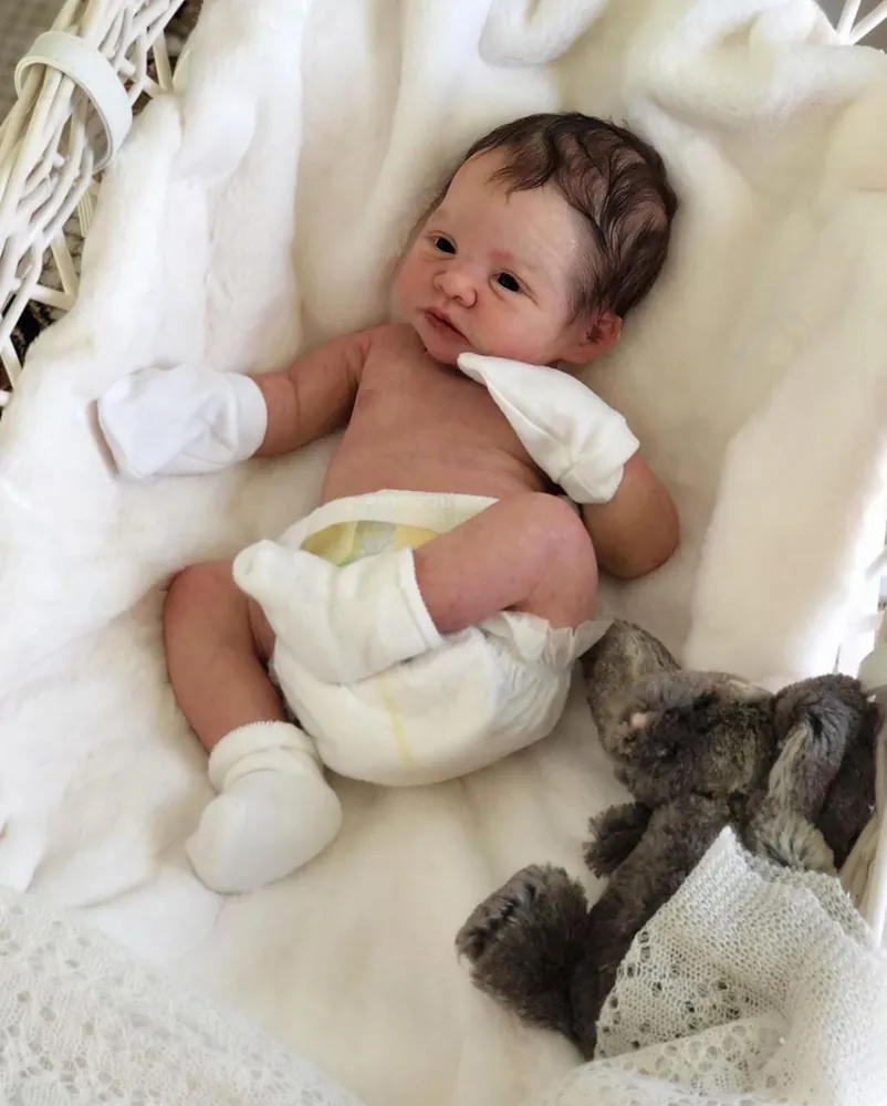 Nora Open Eyes Doll silicone reborn baby doll, photo 1 of 5